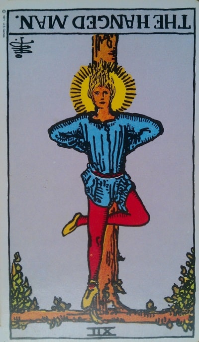 Reversed Hanged Man Tarot Card Meaning (Inverted) – Major Arcana XII