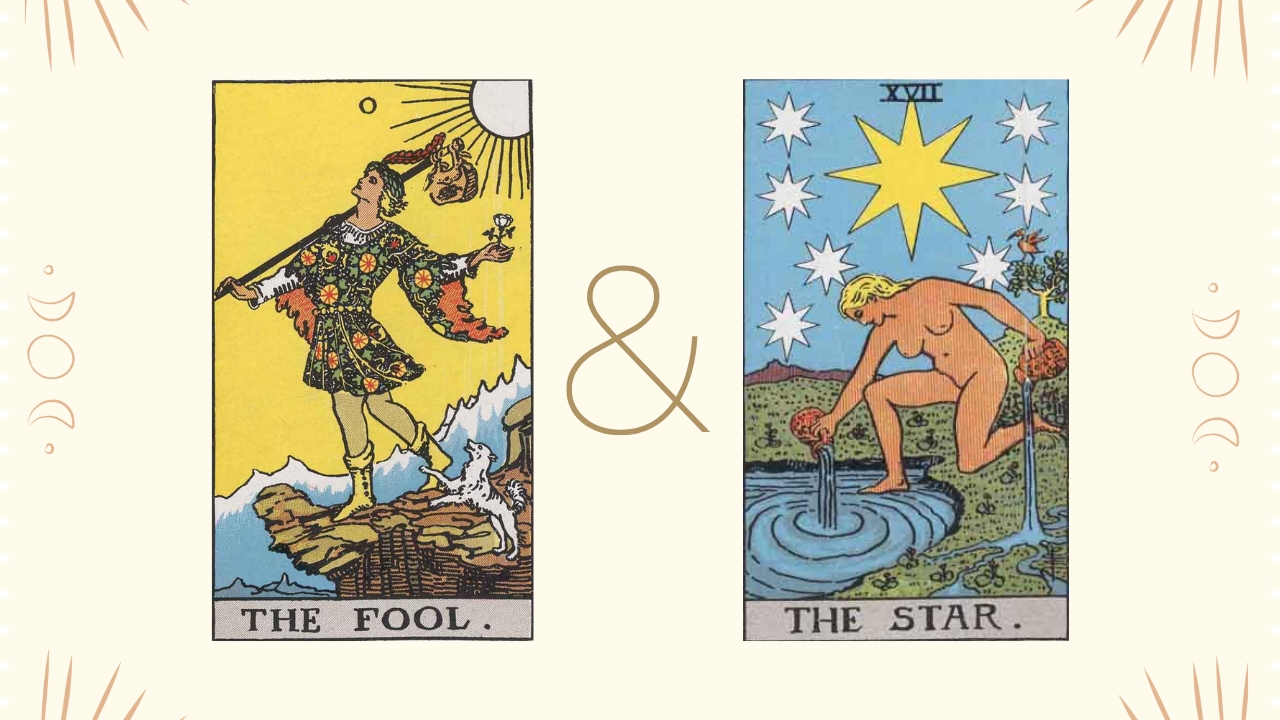 The Fool Tarot Card and The Star