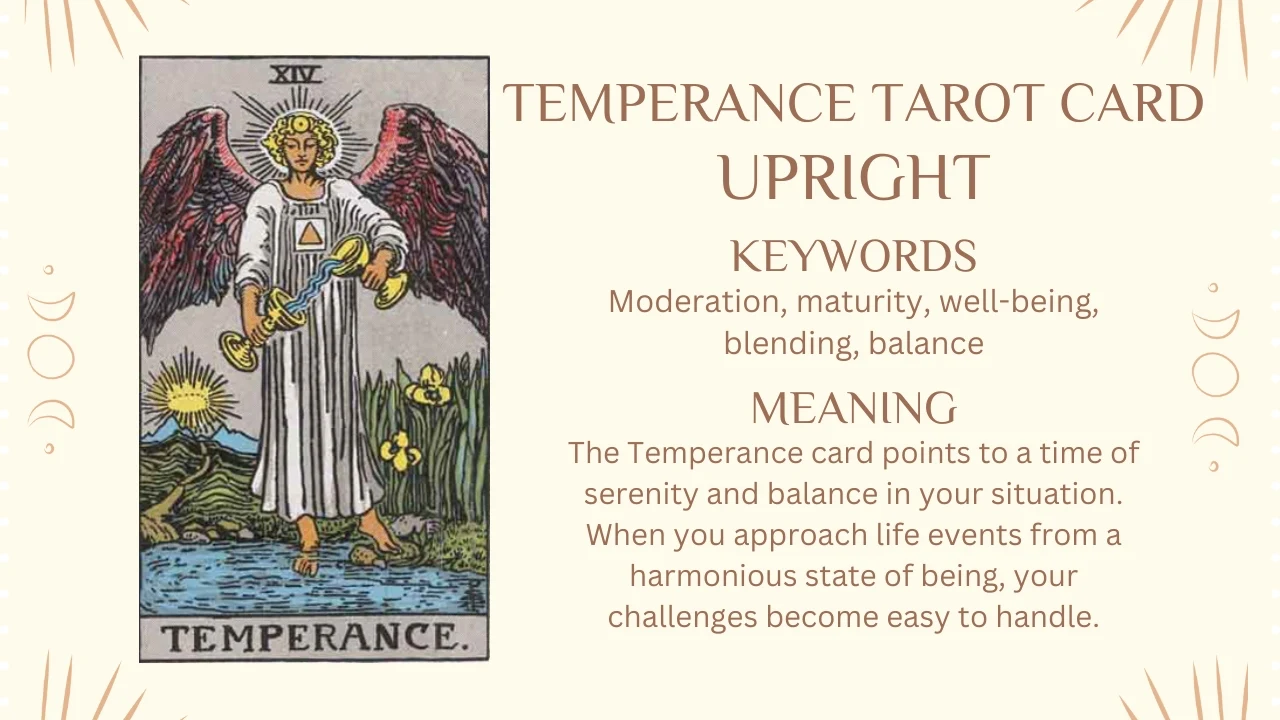 The Temperance Tarot Card Upright Keywords and Meaning