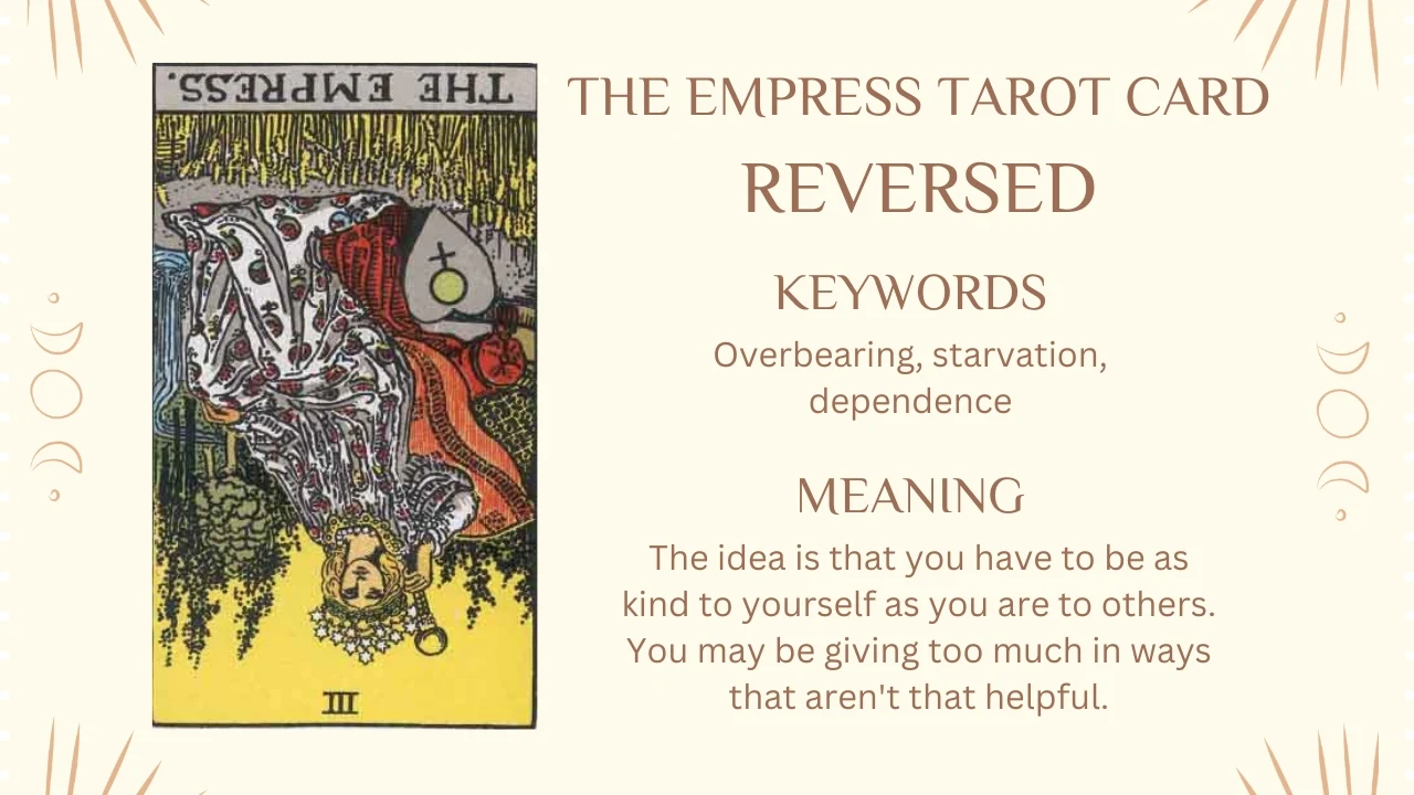 The Empress Tarot Card Reversed Meaning