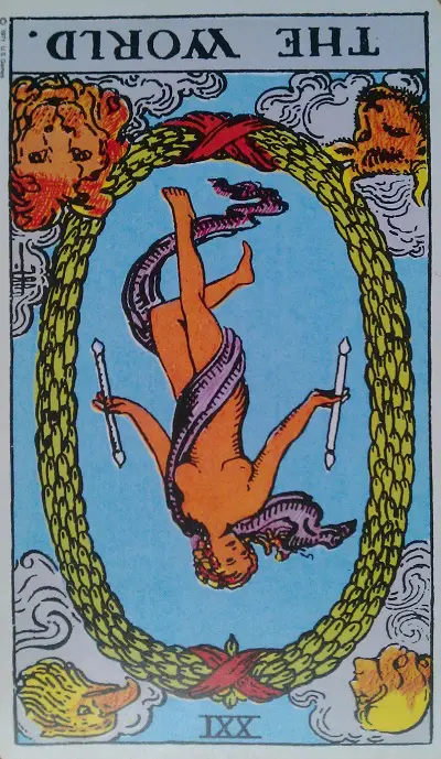 Inverted World Tarot Card Meaning (Reversed) – Major Arcana