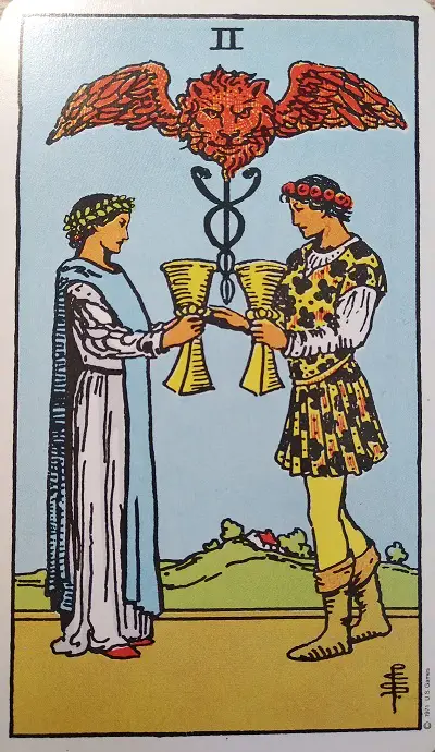 The Two of Cups Tarot Card Meaning Upright and Reversed