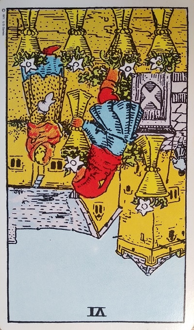 Reversed (6) Six of Cups Tarot Card Meaning – Minor Arcana