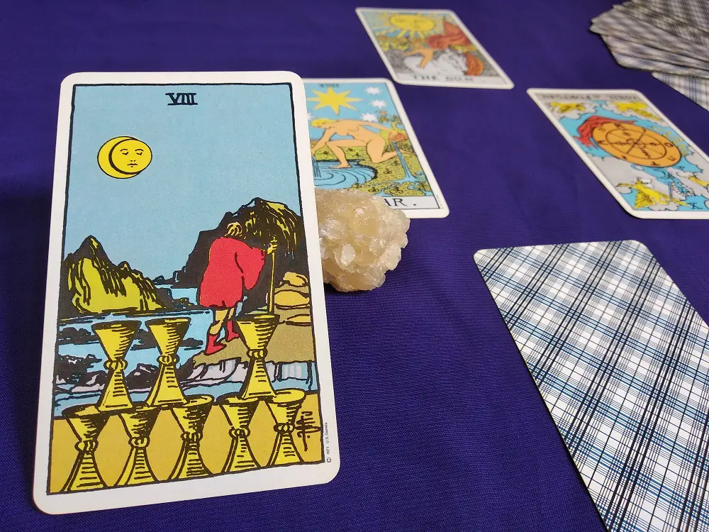 The (8) Eight of Cups Tarot Card Meaning – Minor Arcana