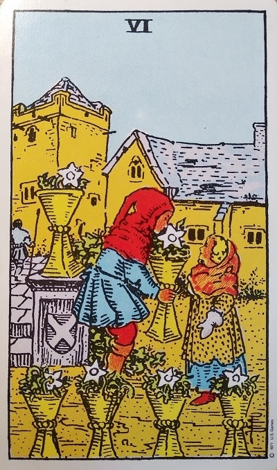 Upright (6) Six of Cups Tarot Card Meaning – Minor Arcana