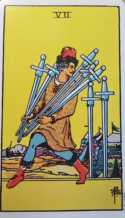 The Seven of Swords Tarot Card Meaning Upright and Reversed