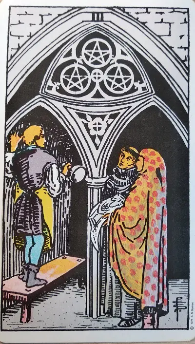 Upright Three of Pentacles Tarot Card Meaning – Minor Arcana