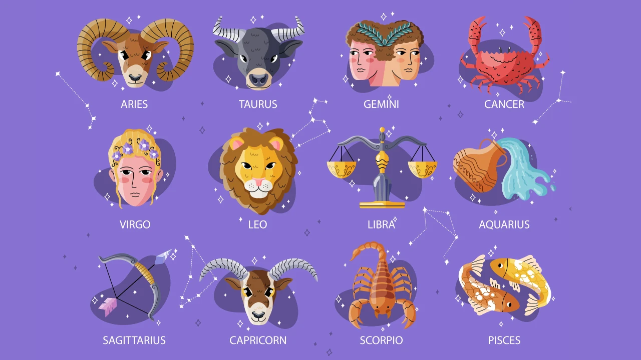 All 12 Zodiac sign symbols