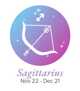 Sagittarius Zodiac Sign Symbol with Dates