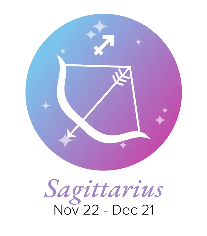 Sagittarius Zodiac Sign Symbol with Dates