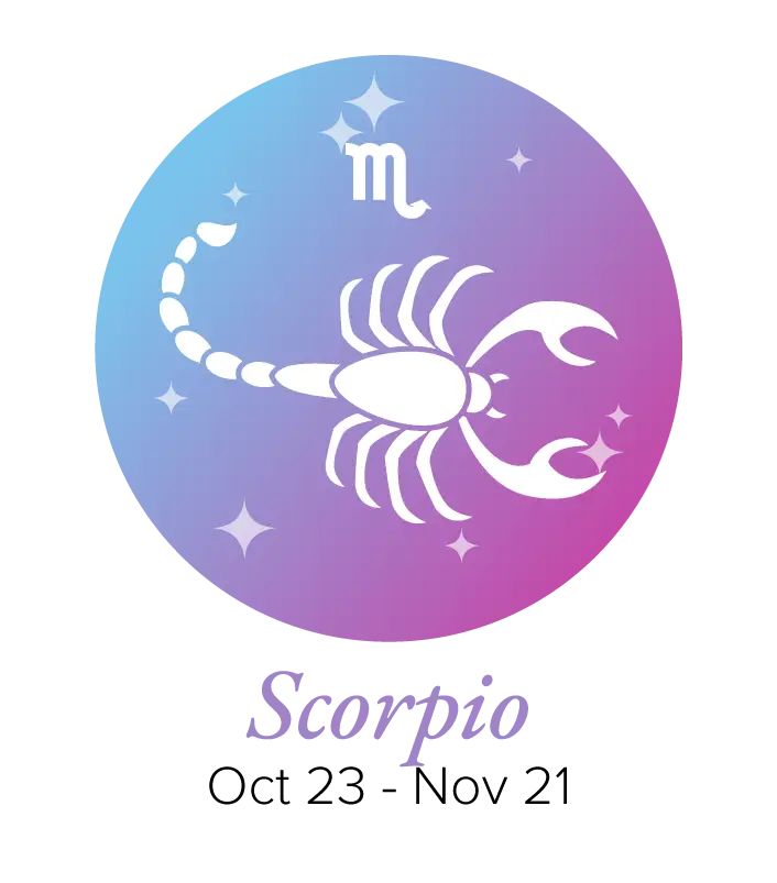 Scorpio Zodiac Sign Symbol with Dates