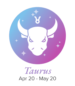 Taurus Zodiac Sign Symbol with Dates