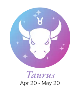 Taurus Zodiac Sign Symbol with Dates