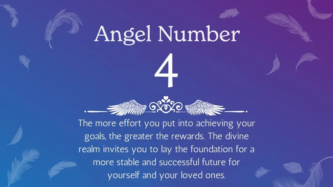 Angel Number 4 Meaning and Symbolism - Numerology Sign