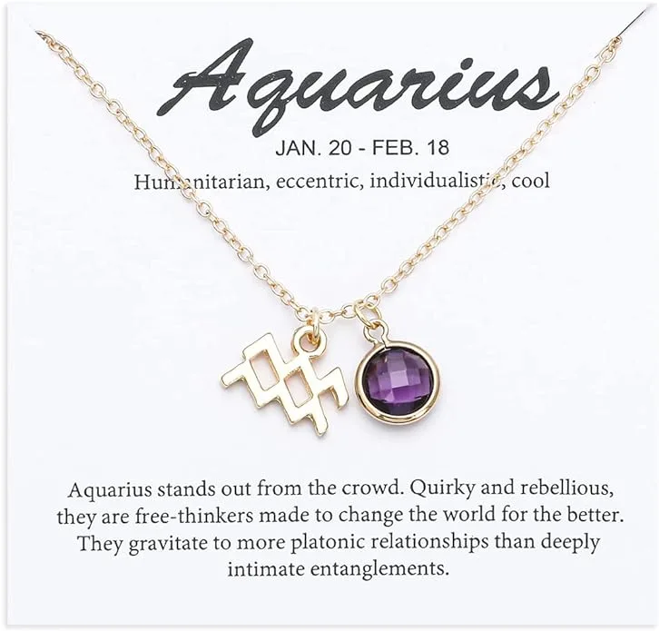 Aquarius Zodiac Necklace