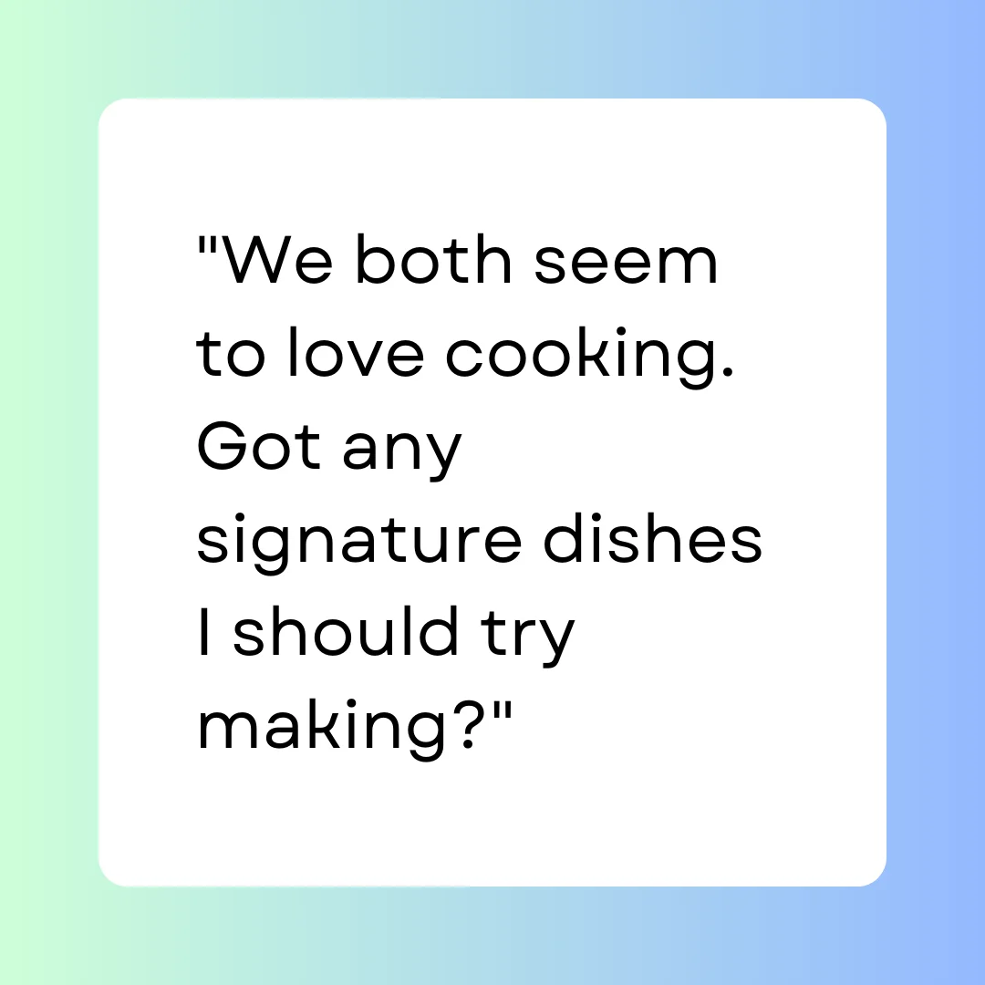 Common Interests Hinge Opening Line