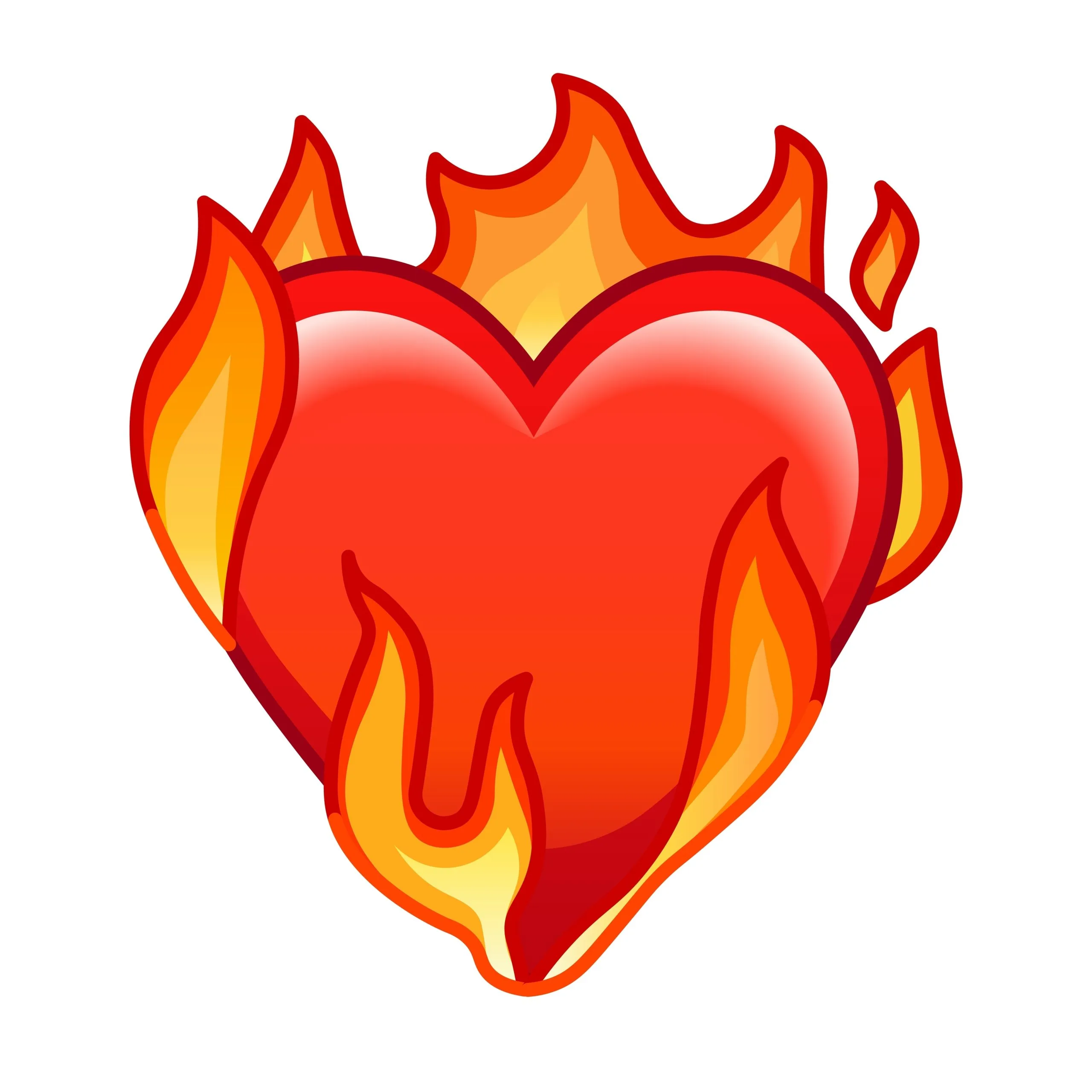 Heart on Fire Emoji