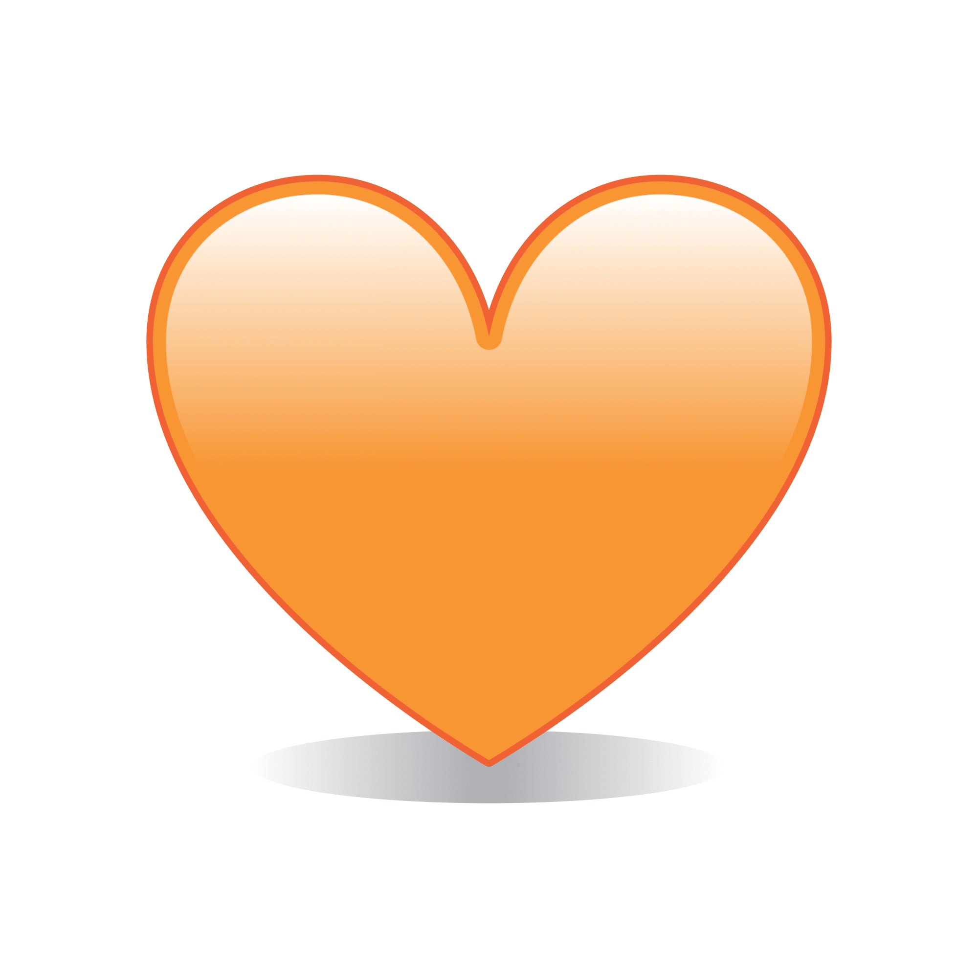 Orange Heart Emoji